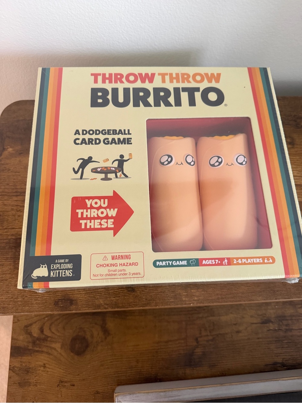 NEW IN BOX Throw Throw Burrito Party Game - Orange